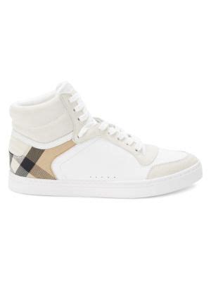 Burberry Reeth High Top Check Sneakers on SALE 